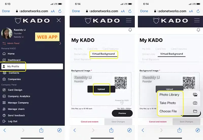 KADO Networks Digital Business Card Review [2023]: step-by-step | KADO